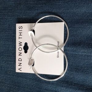 NWT And Now This Silver Plated Hoop Earrings
